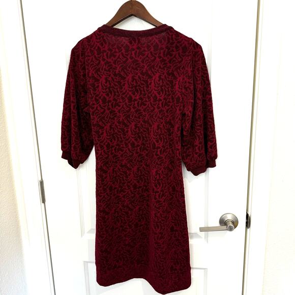 Rabbit Rabbit Rabbit Designs Cranberry Wine Red Mini Dress Women's Size 12 - Picture 4 of 12